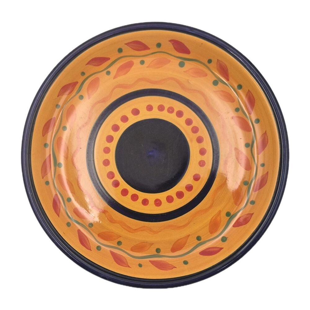 Libbey Salsa Red Pepper Dessert Salad Plate 8.5" Orange Blue REPLACEMENT